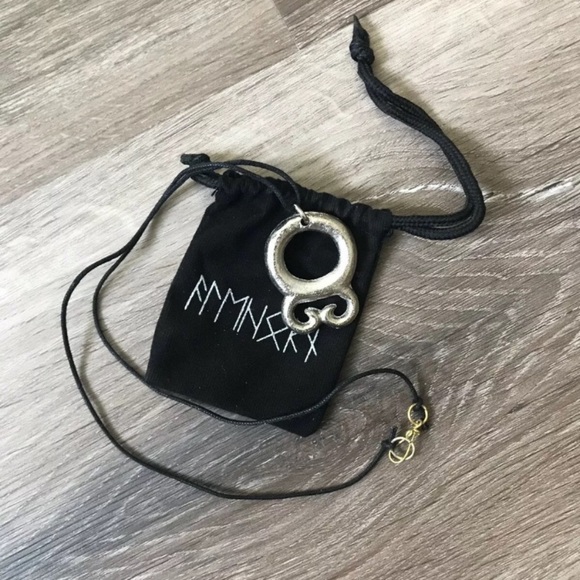 Bronze Troll Cross Pendant On A Cord - Picture 2 of 5